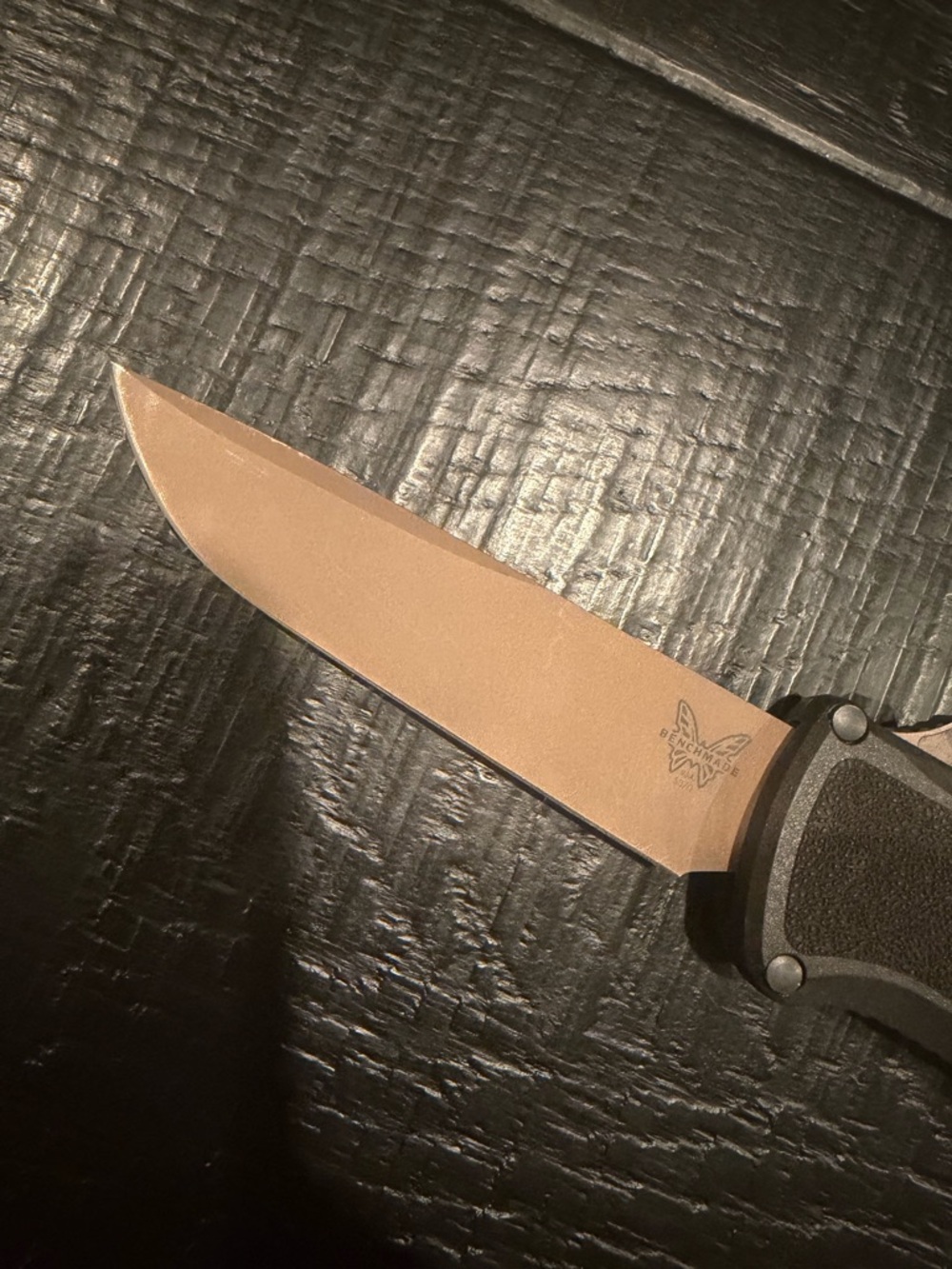 Benchmade Shootout - Black Handle, Bronze Blade - Picture 3 of 3